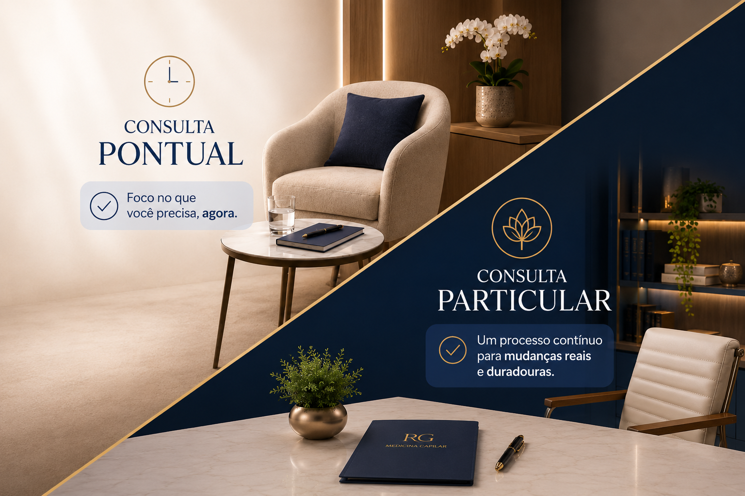 Ambiente do consultório RG Medicina Capilar